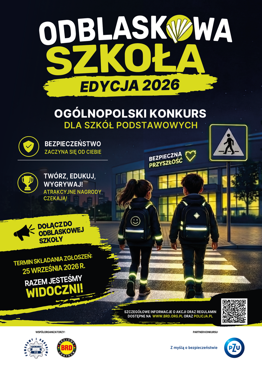 Szkoły z Łódzkiego mogą zgłaszać się do konkursu „Odblaskowa Szkoła 2026”