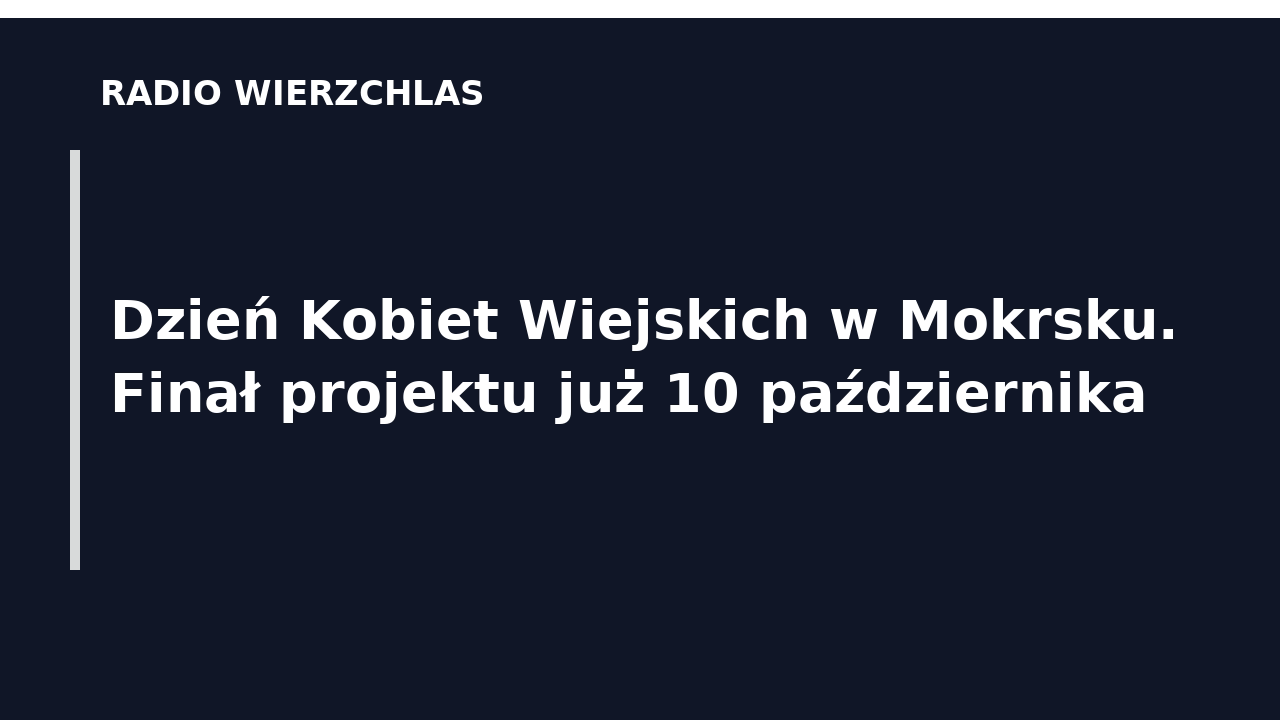 Herb gminy Mokrsko – grafika związana z zapowiedzią Dnia Kobiet Wiejskich.