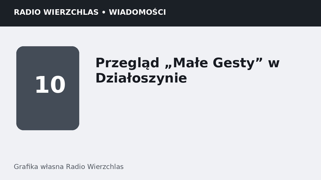 Grafika informacyjna Radio Wierzchlas.