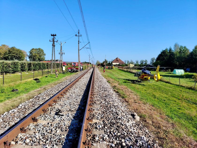 Kopydłów – zdjęcie związane z wypadkiem; źródło: Fakt / KP PSP Wieluń