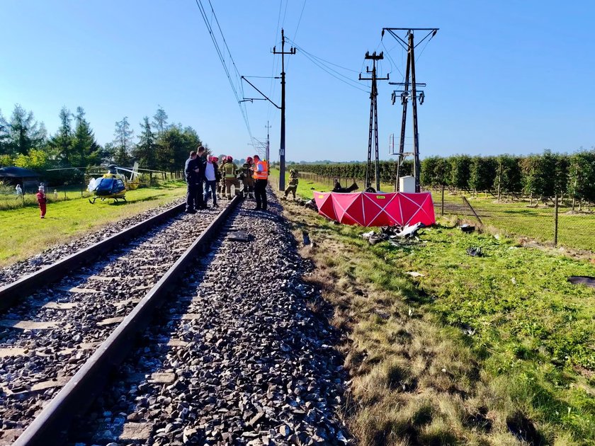Kopydłów – zdjęcie związane z wypadkiem; źródło: Fakt / KP PSP Wieluń