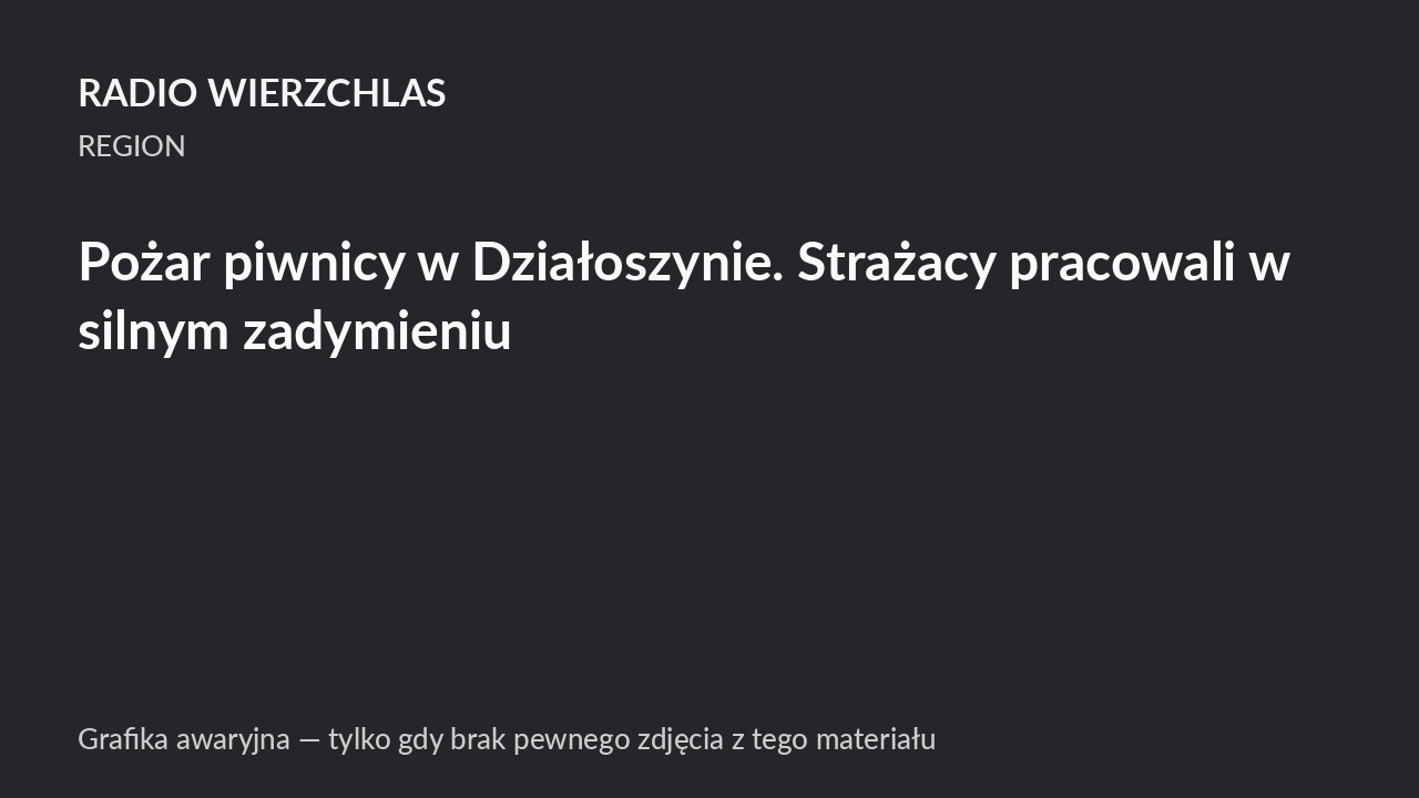 Pożar piwnicy w Działoszynie. Strażacy pracowali w silnym zadymieniu