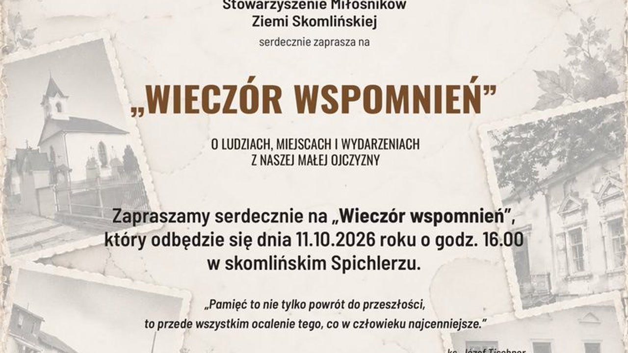 Sto starych fotografii i wspomnienia mieszkańców. W niedzielę spotkanie w skomlińskim spichlerzu