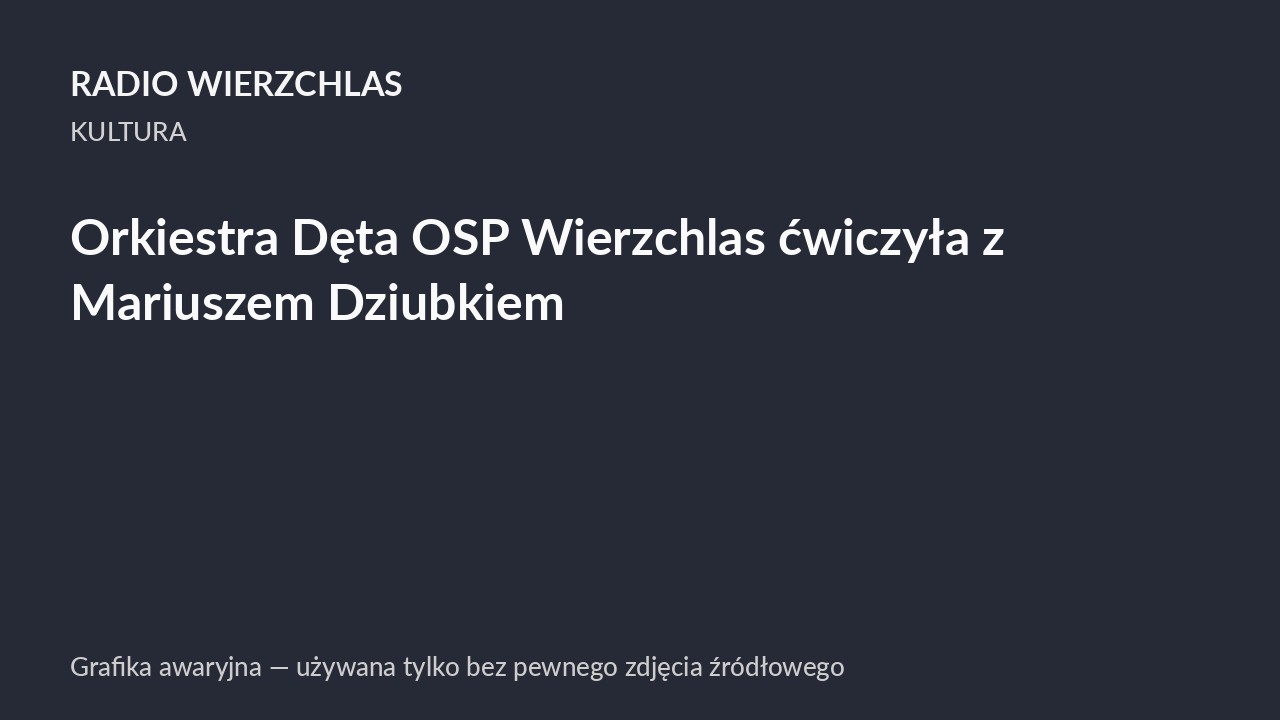 Orkiestra Dęta OSP Wierzchlas ćwiczyła z Mariuszem Dziubkiem