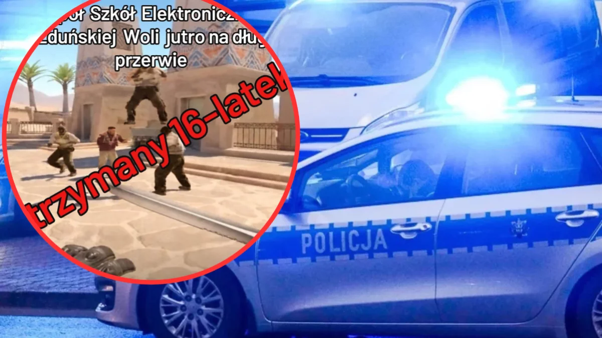Zdjęcie do informacji o zatrzymaniu 16-latka w Zduńskiej Woli.