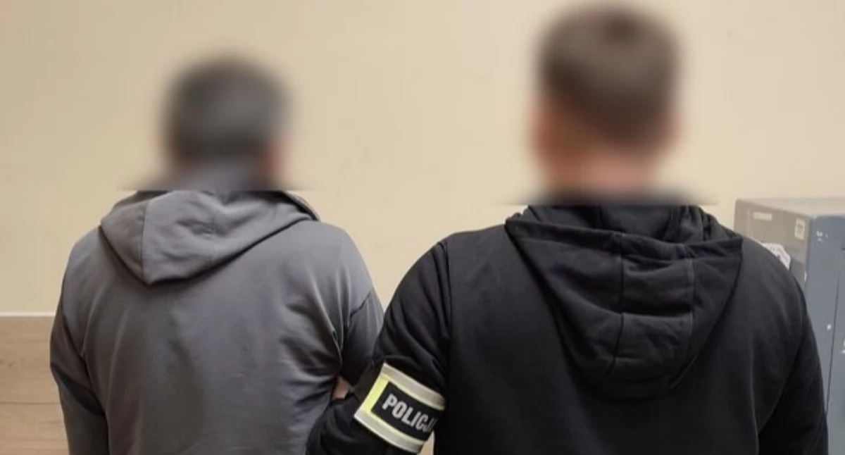 Grafika do informacji: Wieruszowscy kryminalni zatrzymali mężczyznę poszukiwanego trzema listami gończymi