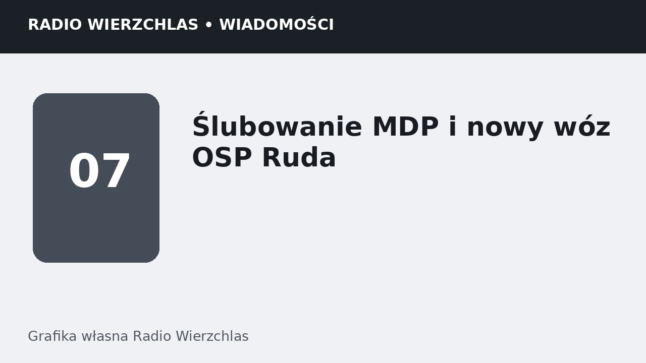 Grafika informacyjna Radio Wierzchlas.