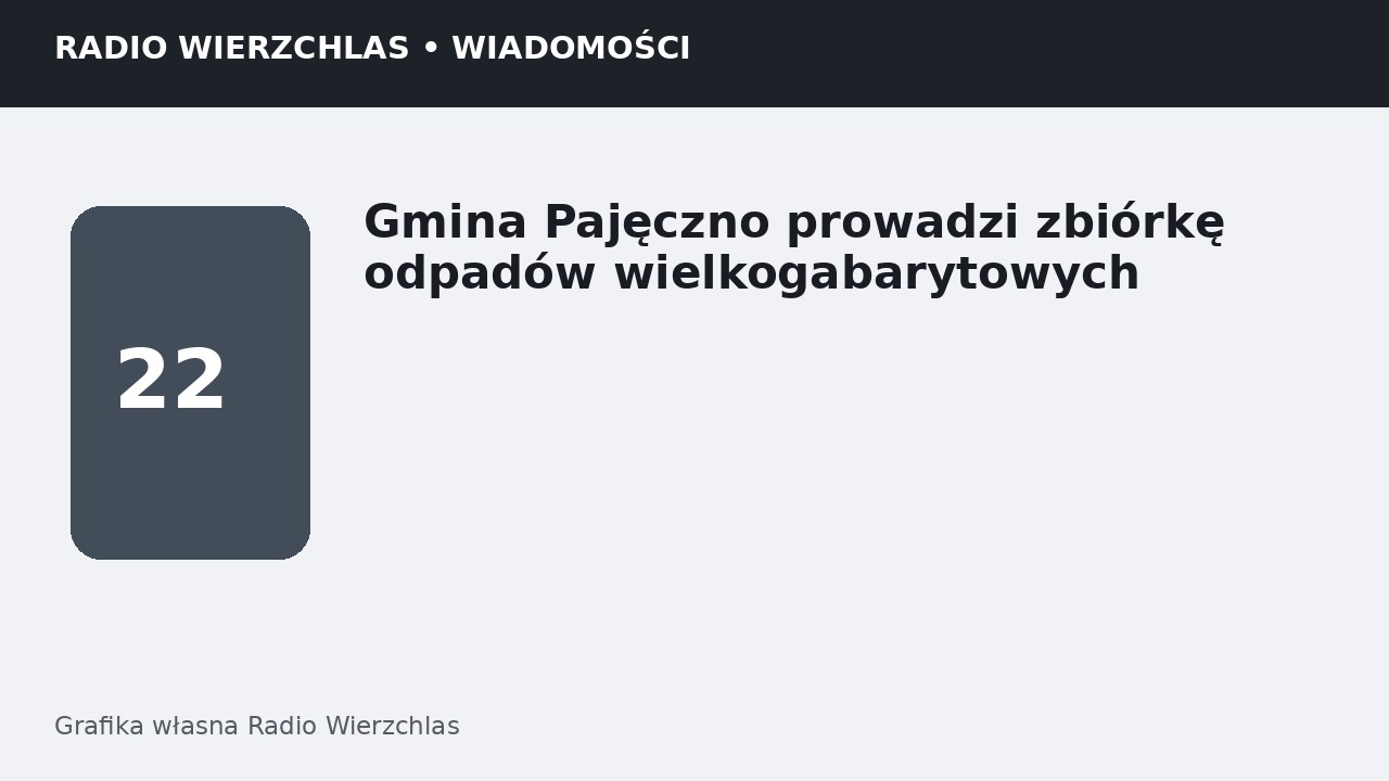 Grafika informacyjna Radio Wierzchlas.