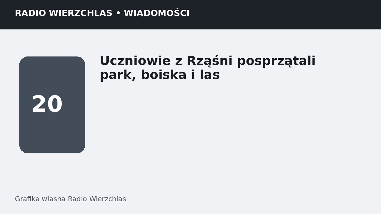Grafika informacyjna Radio Wierzchlas.