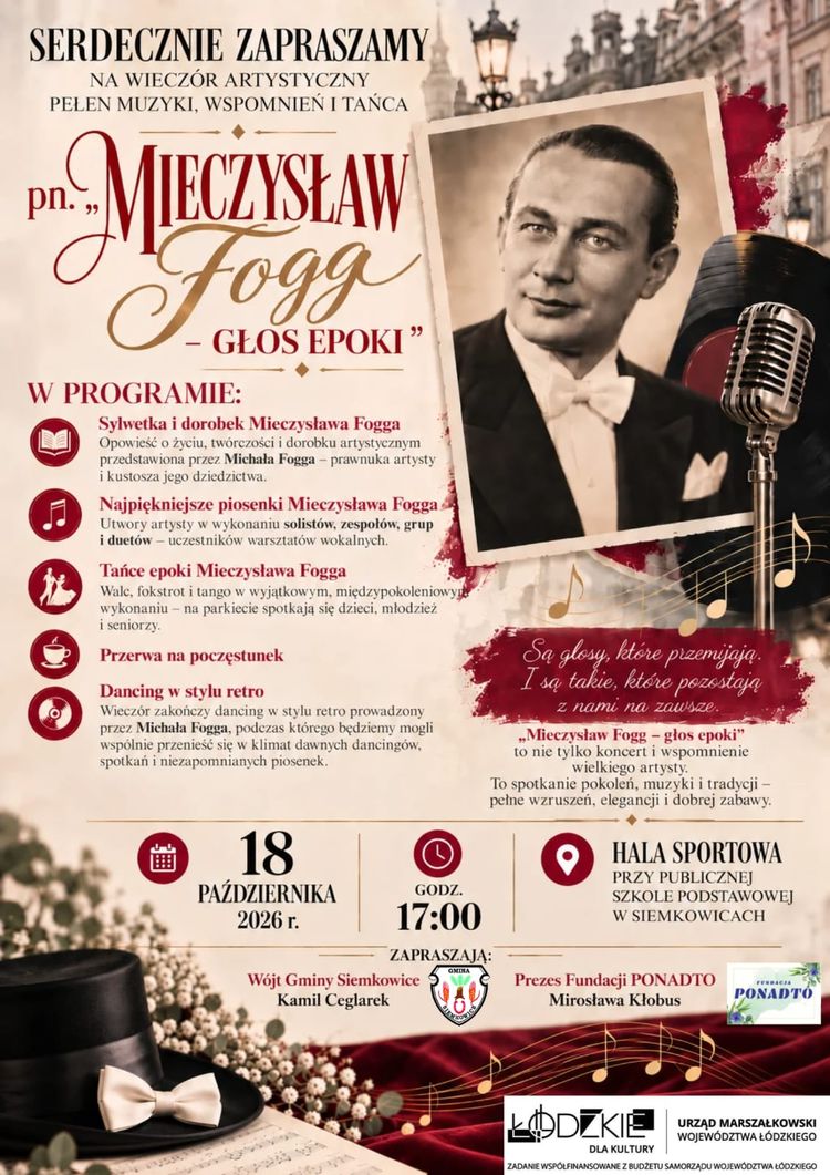 Wieczór z Mieczysławem Foggiem 18 października w Siemkowicach — zdjęcie 1.