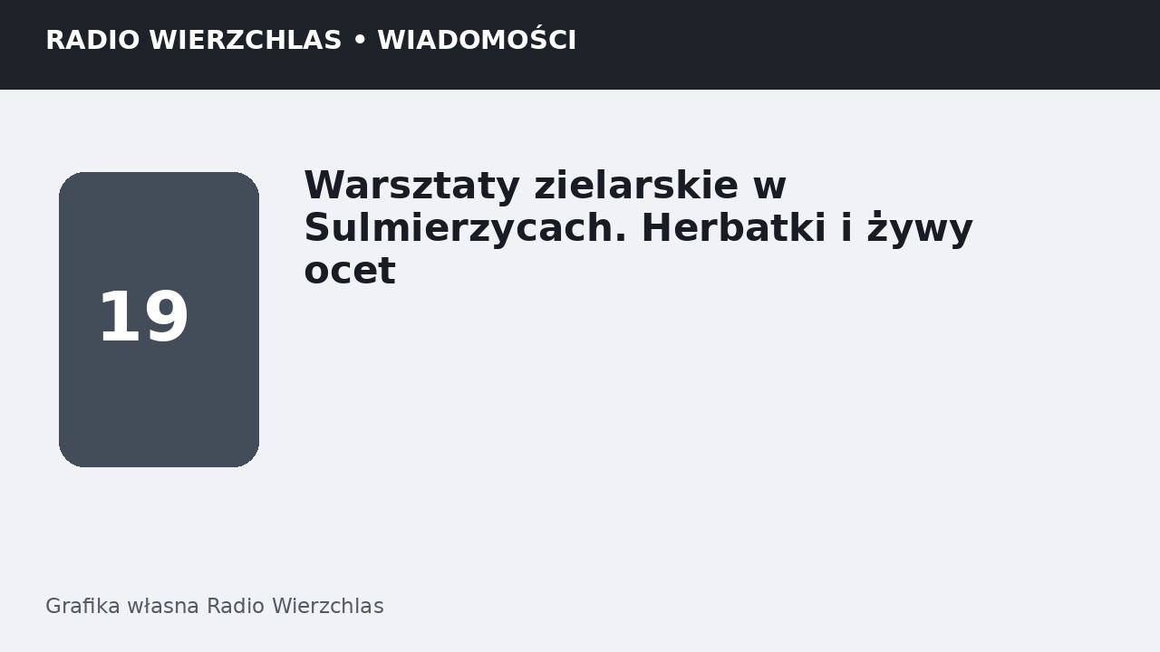 Grafika informacyjna Radio Wierzchlas.