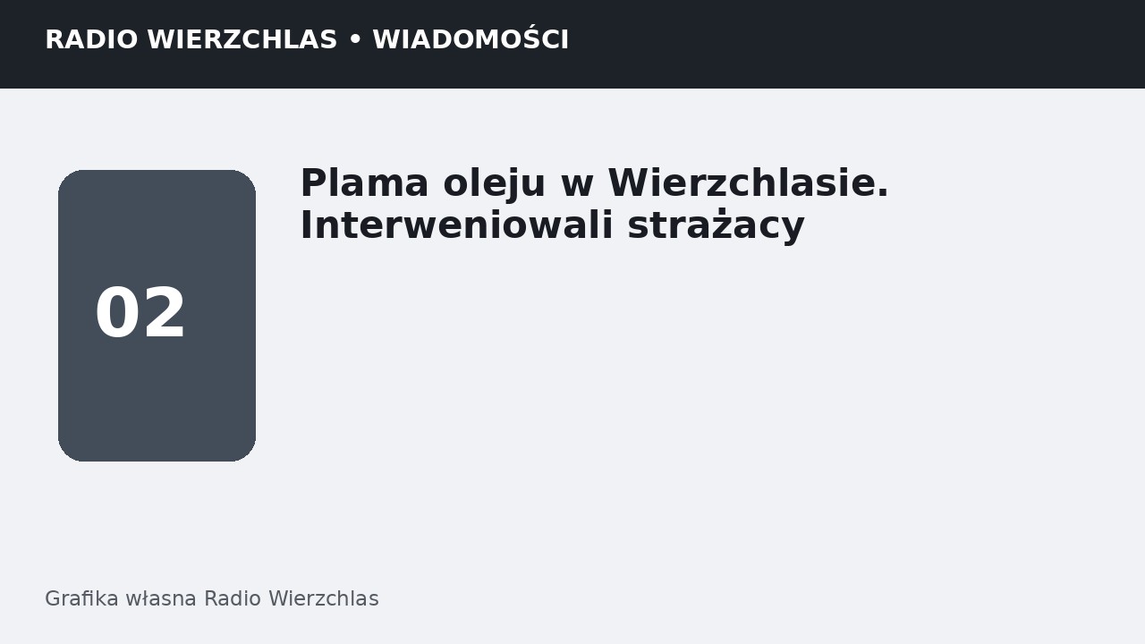 Grafika informacyjna Radio Wierzchlas.